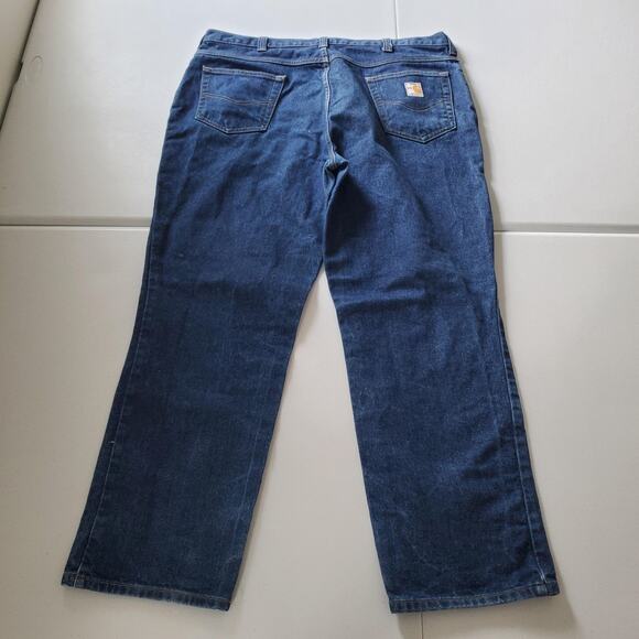 Carhartt FR Jeans Mens 40x30 Blue Flame Resistant Denim Work Pants Straight Leg - Picture 2 of 14